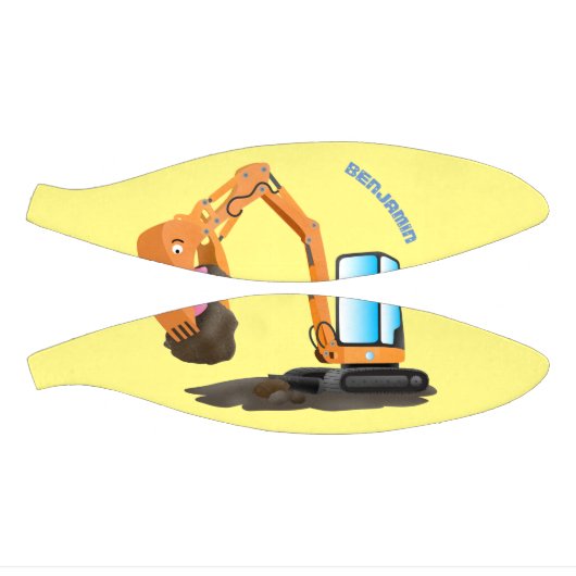 Sinaasappel graafmachine cartoon basketbal (Panelen)