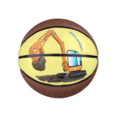 Sinaasappel graafmachine cartoon basketbal (Voorkant)