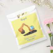 Sinaasappel graafmachine cartoon bedankzakje (Gezegeld)