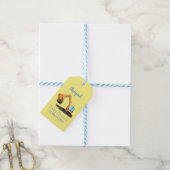 Sinaasappel graafmachine cartoon cadeaulabel (Met Touw)