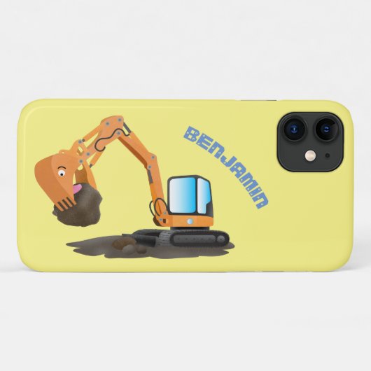Sinaasappel graafmachine cartoon Case-Mate iPhone case (Achterkant (horizontaal))
