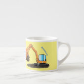 Sinaasappel graafmachine cartoon espresso kop (Rechts)