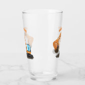 Sinaasappel graafmachine cartoon glas (Links)