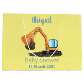 Sinaasappel graafmachine cartoon groot cadeauzakje (Achterkant)