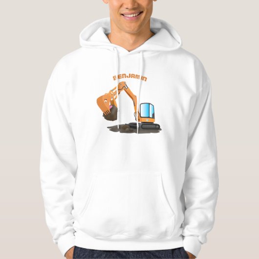 Sinaasappel graafmachine cartoon hoodie (Voorkant)