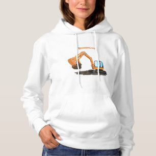Sinaasappel graafmachine cartoon hoodie