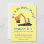 Sinaasappel graafmachine cartoon kaart (Voorkant)