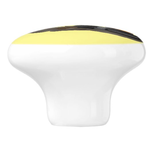 Sinaasappel graafmachine cartoon keramische knop (Zijkant)