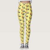 Sinaasappel graafmachine cartoon leggings (Voorkant)