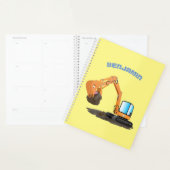 Sinaasappel graafmachine cartoon planner (Display)