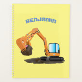 Sinaasappel graafmachine cartoon planner (Voorkant)