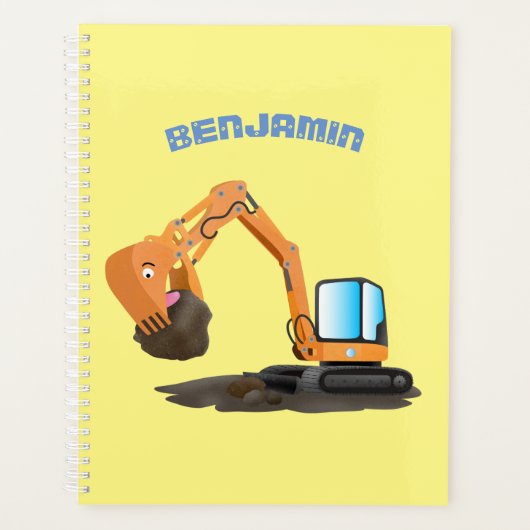Sinaasappel graafmachine cartoon planner (Voorkant)