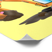 Sinaasappel graafmachine cartoon poster (Hoek)