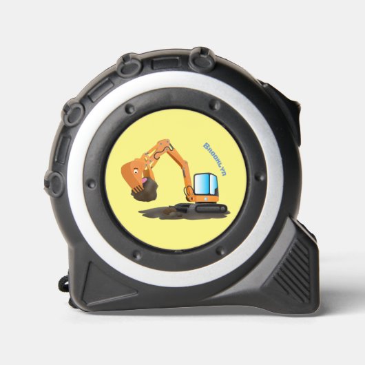 Sinaasappel graafmachine cartoon rolmaat (Voorkant)