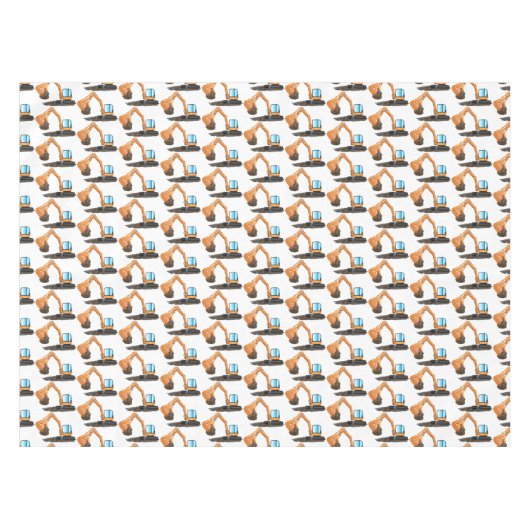 Sinaasappel graafmachine cartoon tafelkleed (Voorkant (Horizontaal))