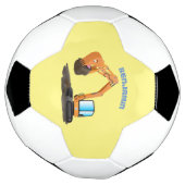 Sinaasappel graafmachine cartoon voetbal (Gedraaid)