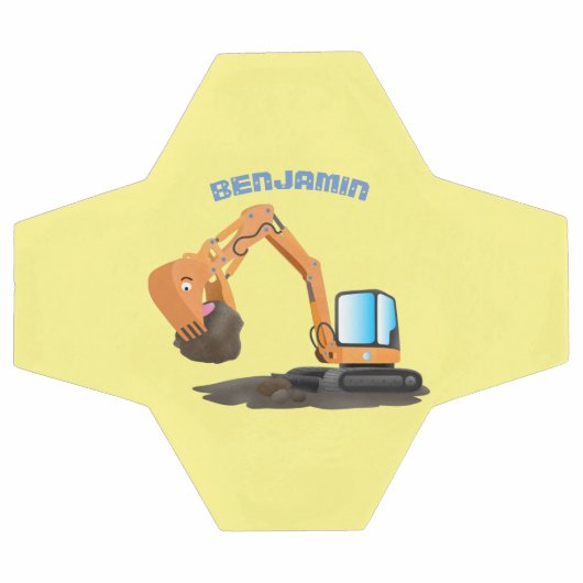 Sinaasappel graafmachine cartoon voetbal (Enkel)