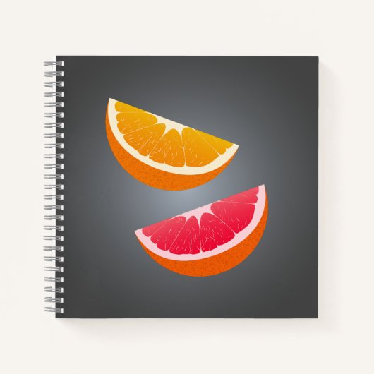 Sinaasappel & Grapefruit Citrus Spiraal Notebook Notitieboek (Voorkant)