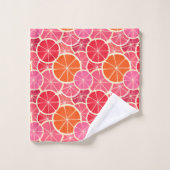Sinaasappel & Grapefruit Citrusvruchten Patroon Bad Handdoek (Wasdoekje)