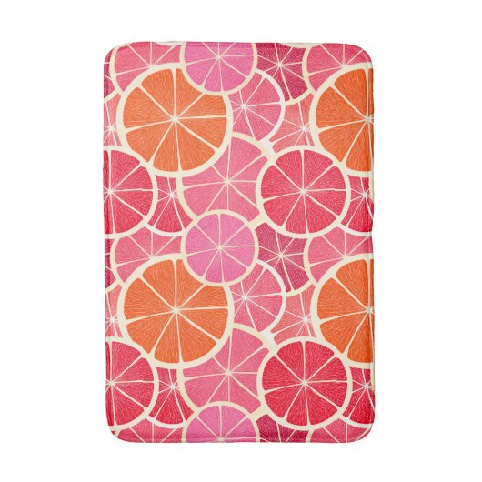 Sinaasappel & Grapefruit Citrusvruchten Patroon Badmat (Voorkant Verticaal)