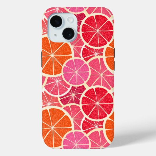 Sinaasappel & Grapefruit Citrusvruchten Patroon Case-Mate iPhone Case (Achterkant)
