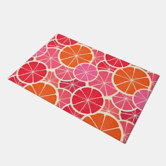 Sinaasappel & Grapefruit Citrusvruchten Patroon Deurmat (Schuin)