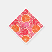 Sinaasappel & Grapefruit Citrusvruchten Patroon Servet (Hoek)