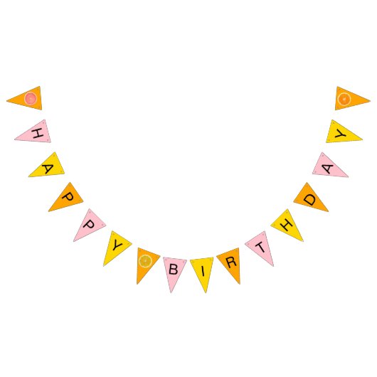 Sinaasappel, grapefruit en citroen vlaggetjes (Alle)