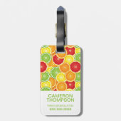 Sinaasappel, grapefruit, Limoen en leemon | Foto t Bagagelabel (Achterkant verticaal)