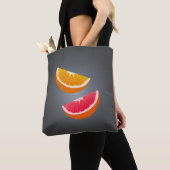 Sinaasappel & Grapefruit – Modern Citrus Design Tote Bag (Dichtbij)