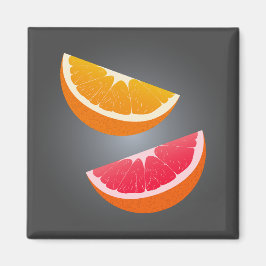 Sinaasappel & Grapefruit Schijf Koelkastmagneet Magneet