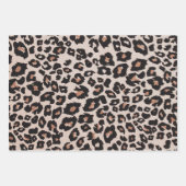 Sinaasappel Grijs Bruin Zwart Leopard Dierenprint Inpakpapier Vel (Voorkant)