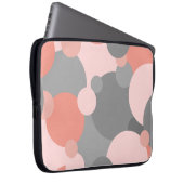 Sinaasappel-grijs moleculen laptop hoesjes laptop sleeve (Voorkant Rechts)