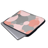 Sinaasappel-grijs moleculen laptop hoesjes sleeve (Voorkant onderkant)
