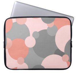 Sinaasappel-grijs moleculen laptop hoesjes sleeve