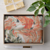 Sinaasappel grijs & zwart marmeren steen tissuepapier (Geschenk)