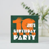 SINAASAPPEL GROEN 10e Verjaardagsfeest 10 Jaar Oud Kaart (Staand voorkant)