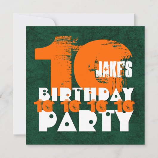 SINAASAPPEL GROEN 10e Verjaardagsfeest 10 Jaar Oud Kaart (Voorkant)