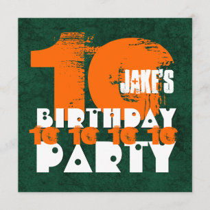 SINAASAPPEL GROEN 10e Verjaardagsfeest 10 Jaar Oud Kaart