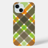 Sinaasappel Groen Bruin Plaid Eenvoudige Plezier C Case-Mate iPhone Case (Achterkant)