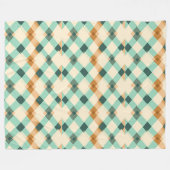 Sinaasappel, groen en blauw Streep Fleece Deken (Voorkant (Horizontaal))