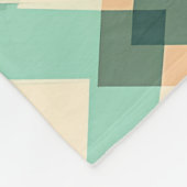 Sinaasappel, groen en blauw Streep Fleece Deken (Hoek)