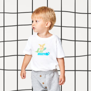 Sinaasappel Groen en Blauw Tiny But Mighty Kinder  T-shirt