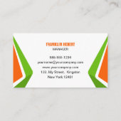 Sinaasappel & Groen Landschapsarchitectuur Maaien  Visitekaartje (Achterkant)