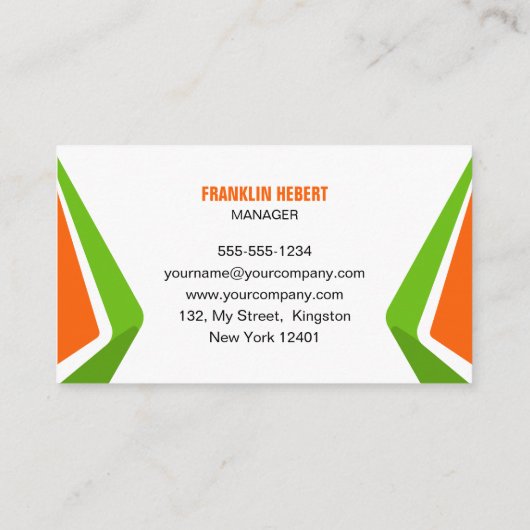 Sinaasappel & Groen Landschapsarchitectuur Maaien  Visitekaartje (Achterkant)