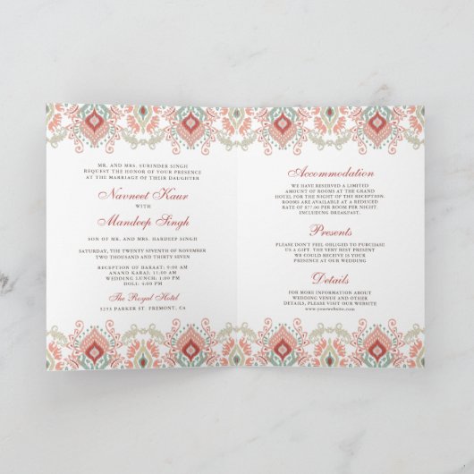 Sinaasappel Groen Patroon Alles in Een Sikh Bruilo (Binnen)