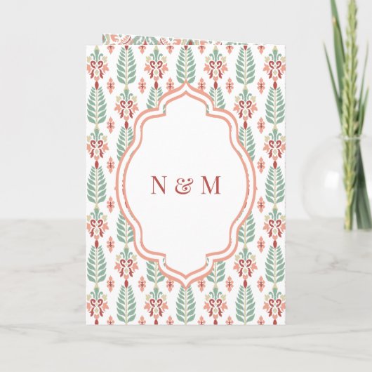 Sinaasappel Groen Patroon Alles in Een Sikh Bruilo (Achterkant)