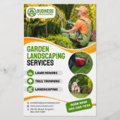 Sinaasappel & groen Tuin Landschapsarchitectuur La Flyer (Voorkant)