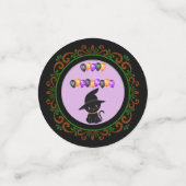 Sinaasappel Groen Zwart Kat Gelukkig Halloween Bal Confetti (Kleine voorkant)