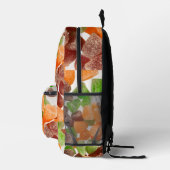 Sinaasappel groene rode snoep, gestrooid met suike bedrukte rugzak (Rechts)